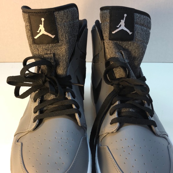 Nike Air Jordan Gray Sneakers – Size 18 – Black Swoosh 🖤🔥 - Picture 2 of 8